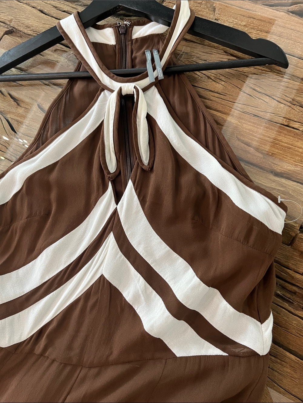 Anthropologie BrownHalter Maxi Dress Sz-6 - Picture 13 of 15